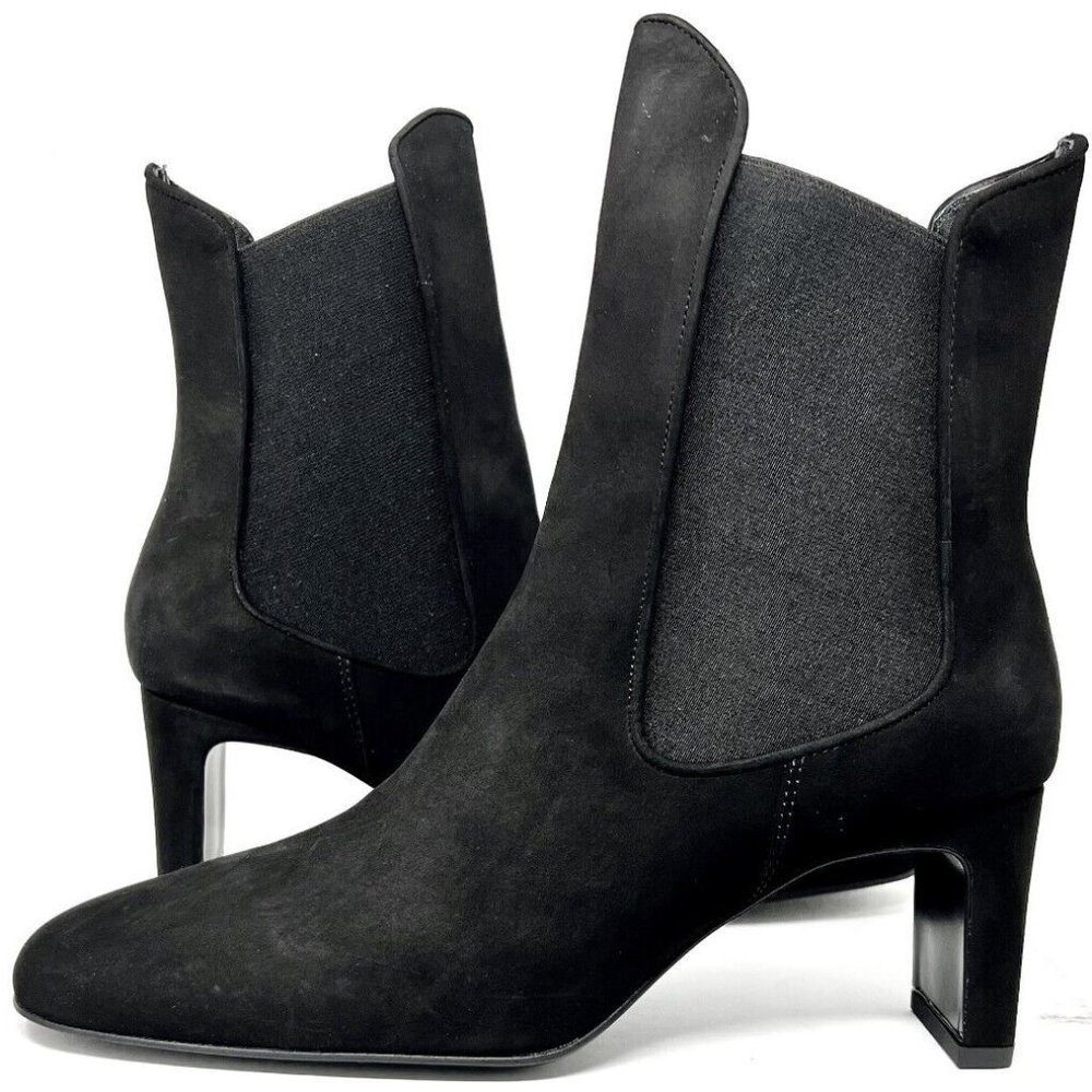 Dora Teymur Everyday Chelsea Boot Black Suede Size 8.5 Women's Boots